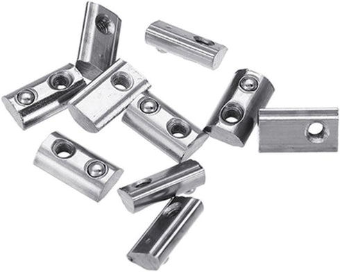 12-Pack 2020 Series Roll-in Spring M5 T Nut - Roll Ball Elastic Nuts for 6mm T-Slot Aluminum Extrusion Profile