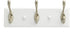 Richelieu Hardware Utility Hook Rack, 10 in (255 mm), Matte Nickel and White