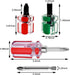 6PCS Mini Stubby Screwdriver Sewing Machine Screwdriver Set, Small Flat Head Screwdriver Short Phillips Screwdriver 2-in-1 Cross-Head Flathead Interchangeable Bit Tool for Dismantle and Repair by QINIZX