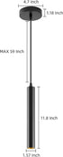 10W Dimmable Counter, 4000K, Pack 1 Modern LED Pendant Light, Ceiling Hanging Spotlight Fixture Black Minimalist