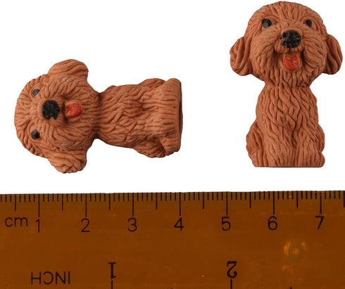 dohobby 24 Pieces Animal Pencil Erasers - 3D Cute Dog Cap Toppers for Party Favors