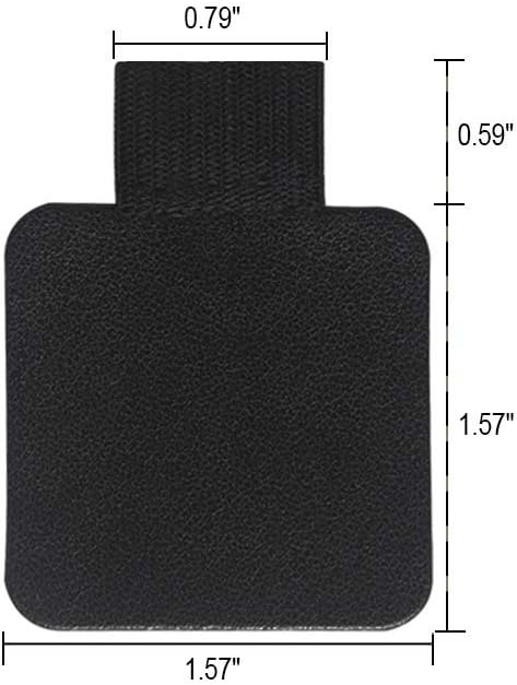 Self-Adhesive Pen Holder with Elastic Band Loop - 12 Pcs Black Leather Pencil Stylus Holder for Journals, Notebooks