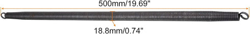 MECCANIXITY Spring Tube Bender OD 18.8mm/0.74" Steel Spring Pipe Bending Tubes 500mm/19.69" Length for 3/4" PVC Pipe(ID 20mm) in Home Renovations,Electrician Wiring Bending(insert-pipe use)