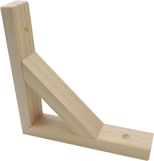 2 5.8"x5.8" Dnyta Pcs Wall Mount Wood Shelf Brackets, Natural Solid Wood Bracket Pendant Light Lamp Hanging Bracket DIY