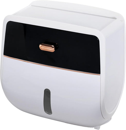 homfanseec Toilet Paper Holder Wall Mount, Self Adhesive Paper Towels Holder with Drawer
