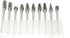 10pcs 1/8" Shank Tungsten Steel Solid Carbide Rotary Files Diamond Burrs Set for Woodworking Drilling Carving