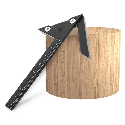 Aluminum Imperial Circle Center Positioning Ruler, 45/90 Degree Positioning, Multi-Function Arrow Ruler, High-Precision