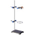 stonylab Lab Stand Set with Steel Support Stand, 4-Prong Burette Clamp, Retort Ring, and 2 Boss Heads for Laboratory.