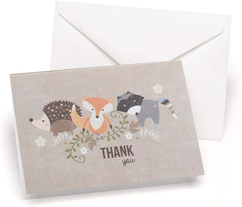 Hortense B. Hewitt Woodland Animals Thank You Cards With Envelopes - 75