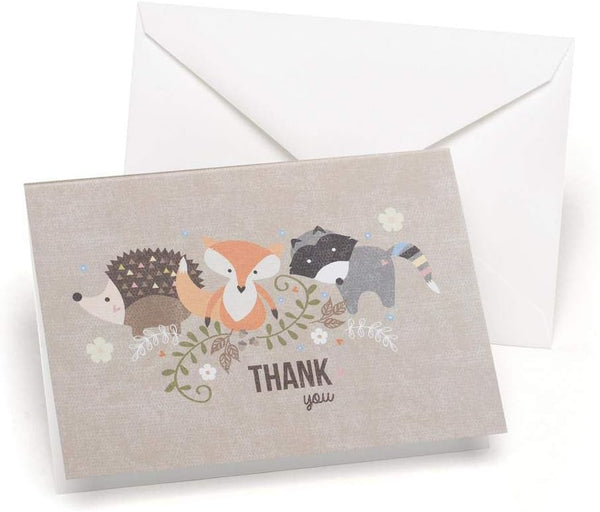 Hortense B. Hewitt Woodland Animals Thank You Cards With Envelopes - 75