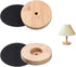 PH PandaHall 2 Sets Wooden Lamp Base Round Lamps Stand Wood Lamp