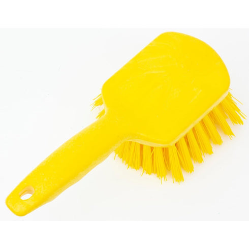 SPARTA 40541EC04 Yellow Plastic Utility Scrub Brush, 8 Inches with Hanging Hole