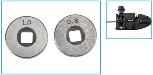 2Pcs 0.8/1.0mm Roll Wheels, Knurled Groove Wire Feed Drive Rollers for Steel Aluminum Flux Cord