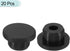 MECCANIXITY Silicone Rubber Hole Plug 17mm Diameter Soft Flexible Stopper for 16mm Hole Black, 20 Pieces
