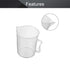 Othmro 1000ml Measuring Cup, pp Plastic Graduated Beaker, Clear with Handle for Lab Kitchen Liquids