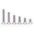 25 PCS 1/4-20 x 1/2" Flat Countersunk Head Socket Cap Screws - 304 Stainless Steel, Full Machine Thread Coverage