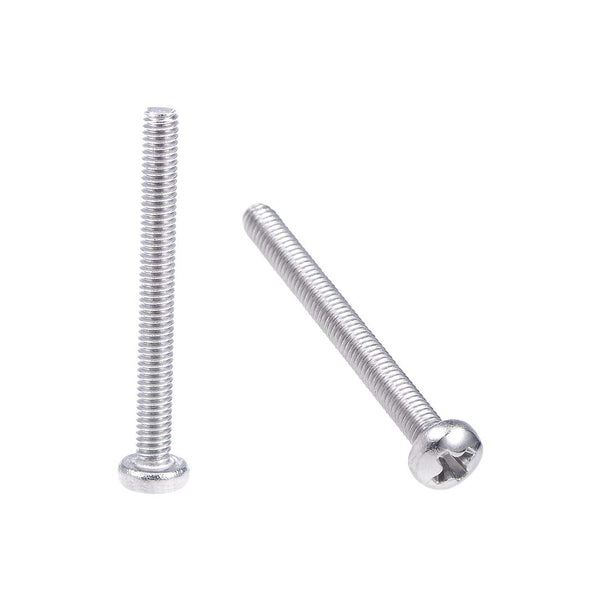 uxcell M2.5x25mm Machine Screws, Pan Phillips Cross Head 304 Stainless Steel Fasteners Bolts, 30Pcs