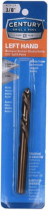 Century Drill & Tool 74124 Left Hand Drill, Splint Point Tips for Precise Drilling