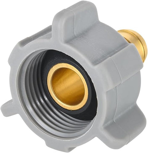 (Pack of 2) EFIELD 1/2 Inch Pex X 7/8 Inch Toilet Ballcock Swivel Straight Adapter, Brass Plumbing Fittings