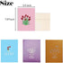 Flower Bouquet Pop Up Greeting Cards - 4 Pack Assorted Laser Cut Tulip, Sunflower, Orchid, Carnation for Gifts