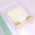 Clear Acrylic Body Bright Yellow Gold Tone Sticky Memo Pad Holder and Pen Holder Set for Office School Home Desk