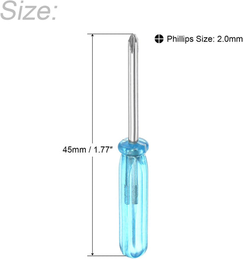 uxcell Mini Phillips Screwdriver, 2.0mm Cross Head 45mm Length, 2 Pcs for Small Appliances Repair