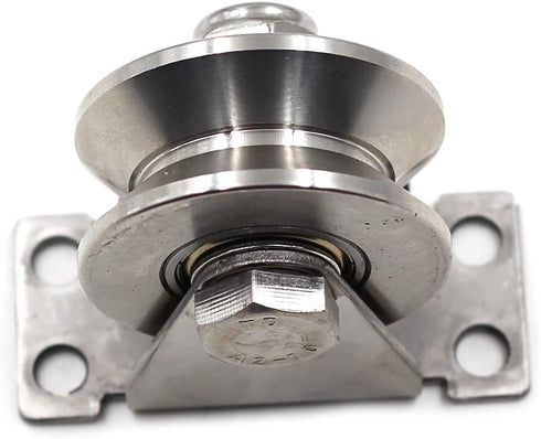 Chiloskit Stainless Steel 2" Sliding Gate V Groove Roller Bearings, Pulley Wheels for Track Rail Sliding Gate System