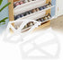2-Layer White Shoe Cabinet Hinges - Replacement Flip Frames