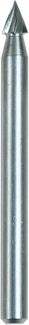 Dremel 118 Rotary Tool Accessory Carving Bit, Perfect for Wood, Plastic, Linoleum, Soft Metals, Gray, 1/8 in