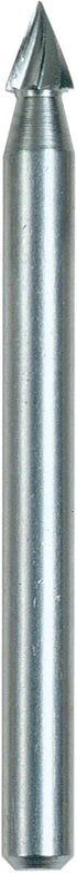 Dremel 118 Rotary Tool Accessory Carving Bit, Perfect for Wood, Plastic, Linoleum, Soft Metals, Gray, 1/8 in