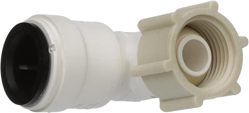 Watts AquaLock P-635 Quick Connect Female Swivel Elbow for Water Plumbing Lines, White, 1/2 Inch