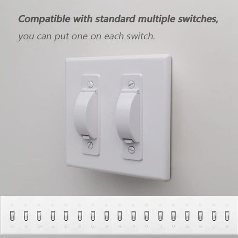 Wall Switch Guard, ILIVABLE Childproof Light Switch Plate Covers, Protects Circuits from Accidental Use, White