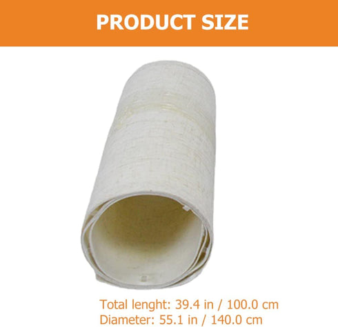 100X140X0.03cm Uonlytech DIY Lamp Shade Material Cloth, Beige Linen Fabric Sheet Used to Make DIY Lampshade Pre-Cut