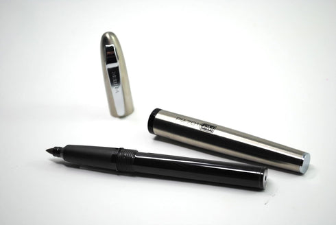 Zebra Pen PM-701 Permanent Marker, Fine Bullet Tip, Black Ink, Refillable, Stainless Steel Barrel, 1-Pack