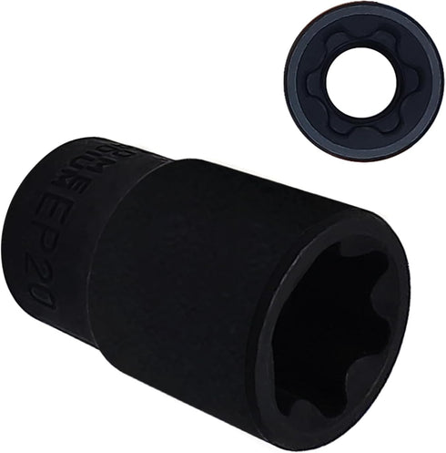 EP Socket EP20, 1/2 drive Female External E-Torx Plus Socket, High Deformation Prevention Puller Tool by JEUCLEL