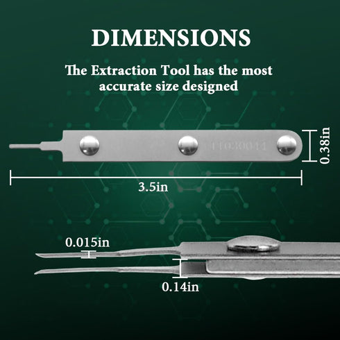 11030044 Pin Extractor Tool for Mini-Fit Series Terminal, ATX Pin Removal Tool Connector Accessories Terminal Removal Tool for Computer Maintenance, with PET Fleece Cloth Tape