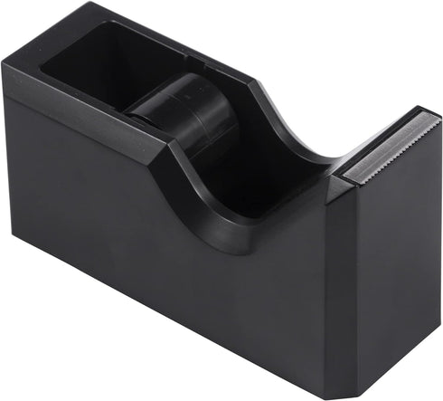 Desktop Tape Dispenser, Non-Skid Base, Colorful Heavy Duty Cute Tape Dispenser for Office, Black