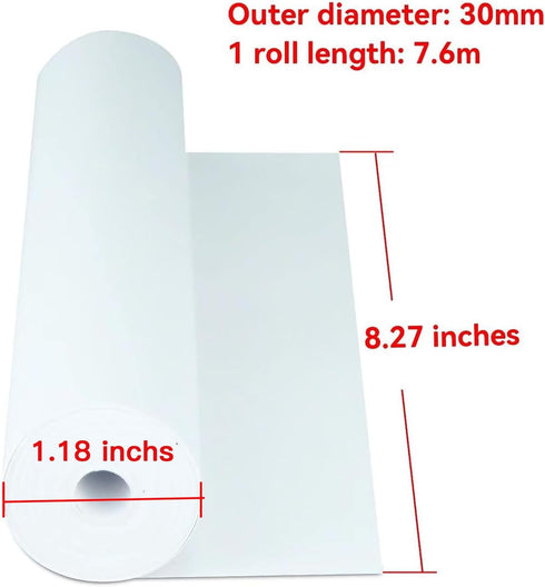 A4 6 Rolls(210mm/8.27"width/7.6m long,1.18") better,1 roll-27 NYEAR Thermal Paper for portable printer,Quick-dry