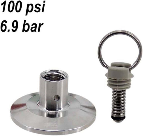 WBNSKUACS 1.5" 17-100psi Dairy(100psi) Adjustable Pressure Relief Valve PRV End Cap Tri Clamp - for Home Brewing