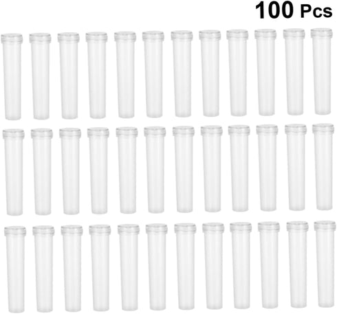 100pcs balacoo Floral Water Tubes White Flower Nutrition Containers for Fresh Flower Preservation Leakproof Test Tubes