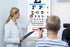 Eye Chart, Snellen Eye Chart for Eye Exams 20 Feet with Wood Frame, Canvas Low Vision Wall Chart