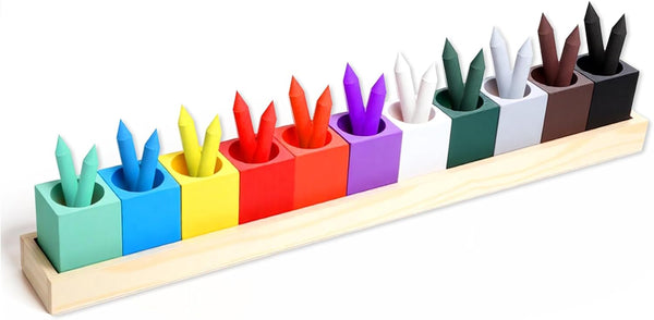 LIQWEI 11 Pcs Crayon Organizer Crayon Holder, Individual Pencil Holders Classroom Storage Caddy