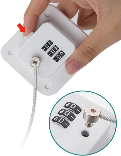 Refrigerator Combination Locks - Safety Fridge Locks for Kids Mini Washer, Cabinet, Drawer,Window, Door Lock (Black White) by ZPLIUST