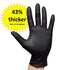 GripProtect Precise Black Nitrile Exam Gloves - 5 Mil Thickness, Chemo-Rated for Medical, Law Enforcement, Tattoo,