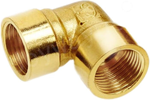 Joywayus 90-Degree Female Elbow Pipe Fitting - Forged Brass 1/2" Female x 1/2" Female (Pack of 2)