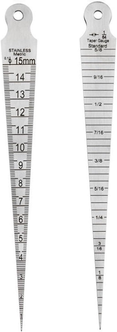 Zetiling 1-15mm Taper, Taper Gage, Stainless Steel Taper Welding Test Miniature Accurate Figures Welding Test