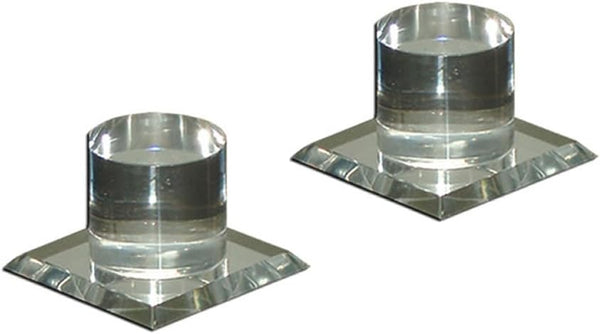Mirart Pull Handle, Self Stick Round Acrylic Mirror Finger Knob, 2 Pack