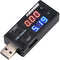 Black USB Power Meter, USB Current Meter, LCD Digital Multimeter for Voltage Testing and Current Measurement