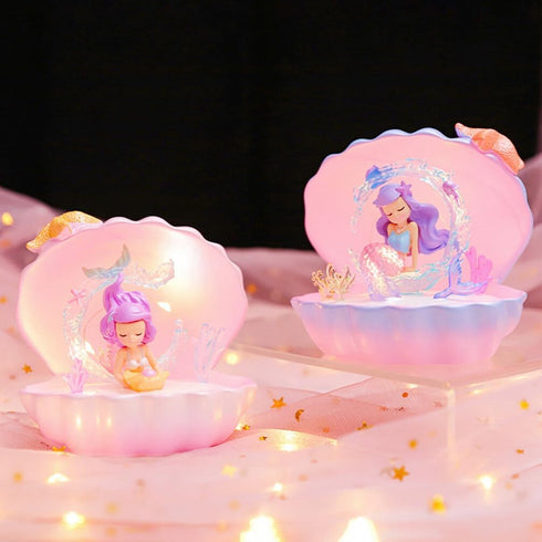 PRETYZOOM Table Lamps | Night Light Mermaid Teen Room Decor | Aesthetic Lamps for Bedroom Home Light Decor