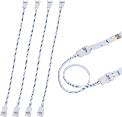 Armacost Lighting SureLock 560724 White LED Tape Light Wire Lead Connector 5 Pack
